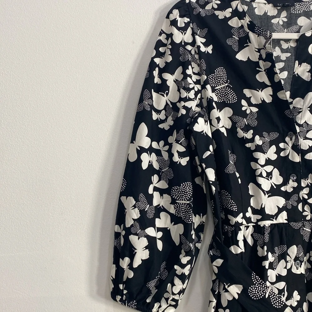 Talbots Dress Size 8 Butterfly Print